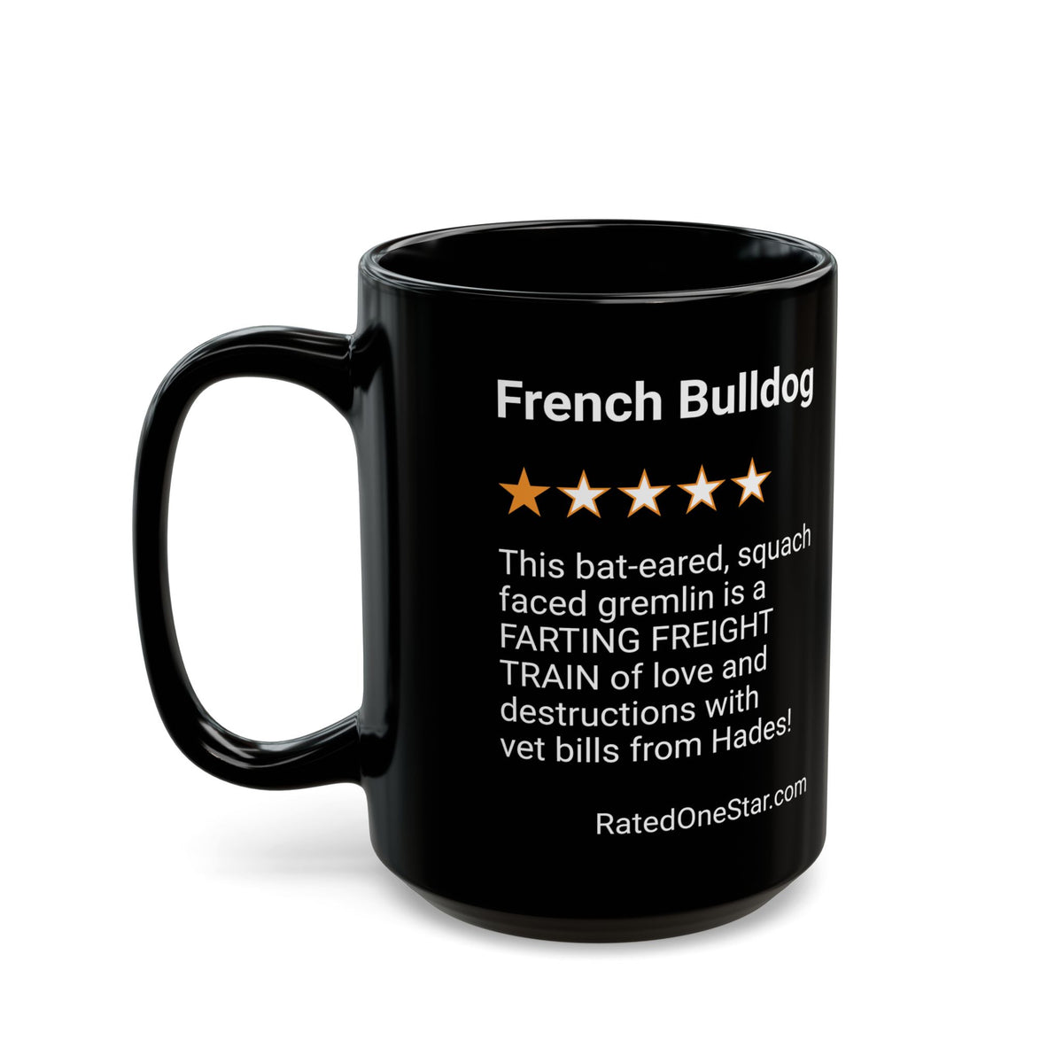 DOGS - FRENCH BULLDOG - BLACK MUG