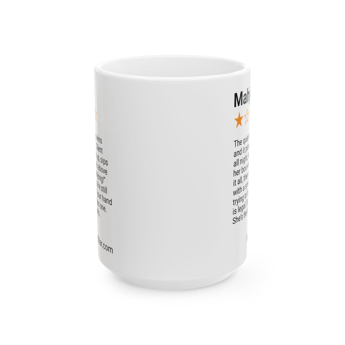 MAHJONG - QUIET ONE - WHITE MUG