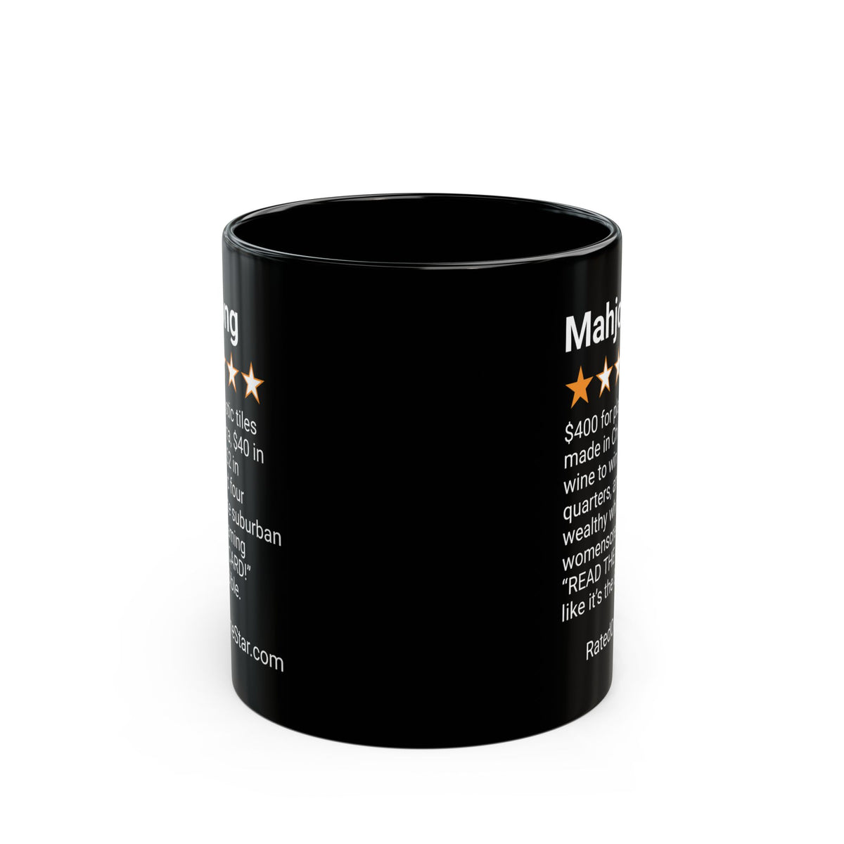 MAHJONG - BIBLE - BLACK MUG