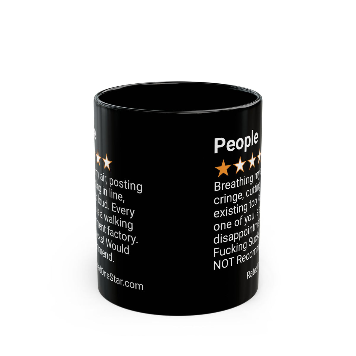 PEOPLE - POSTING CRINGE - BLACK MUG