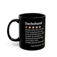 DOGS - DACHSHUND - BLACK MUG
