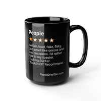 PEOPLE - SELFISH - BLACK MUG