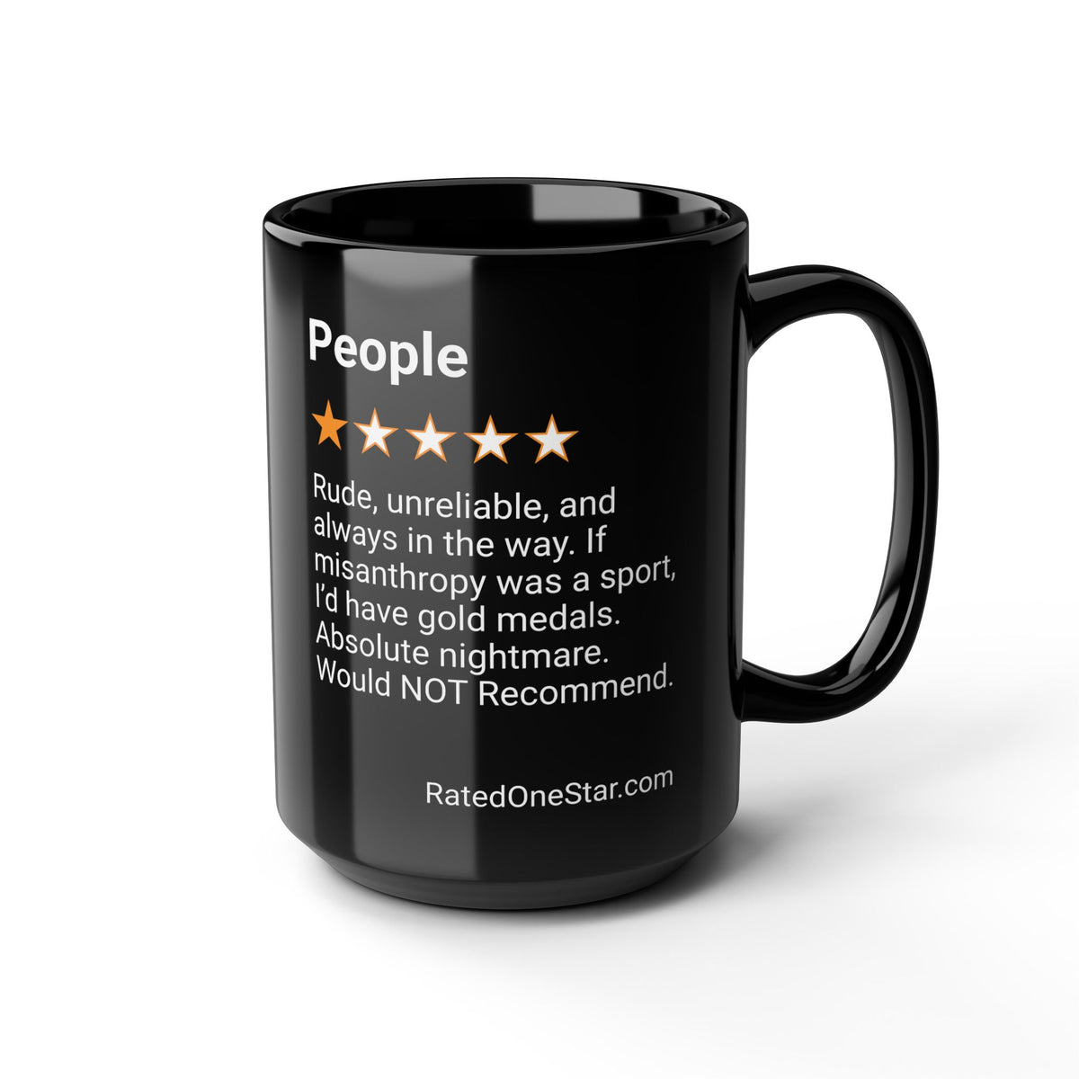 PEOPLE - RUDE - BLACK MUG