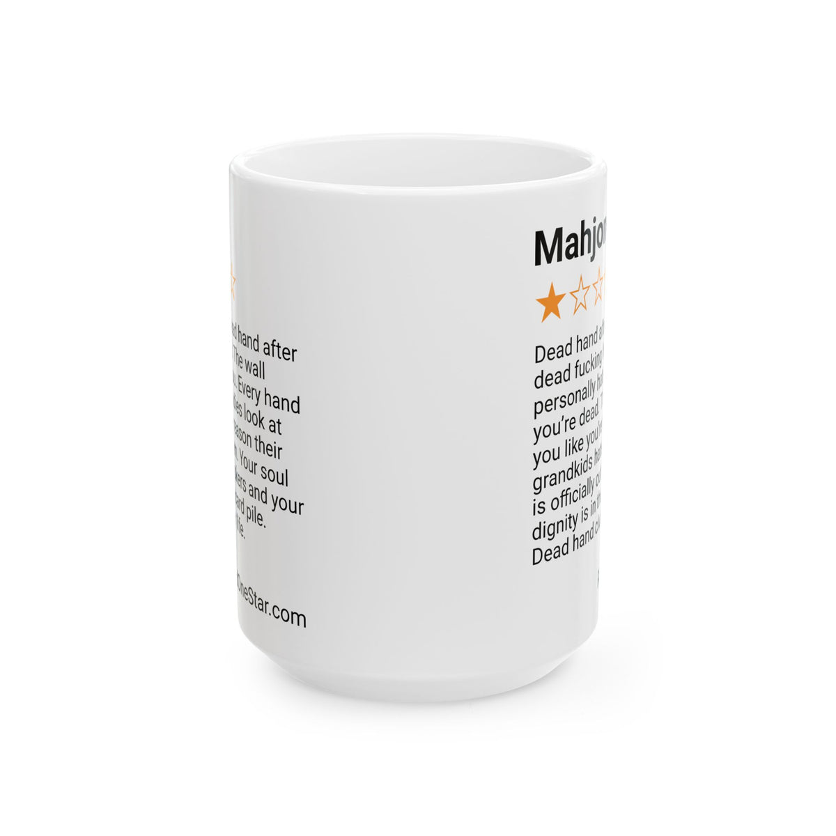 MAHJONG - DEAD HAND - WHITE MUG