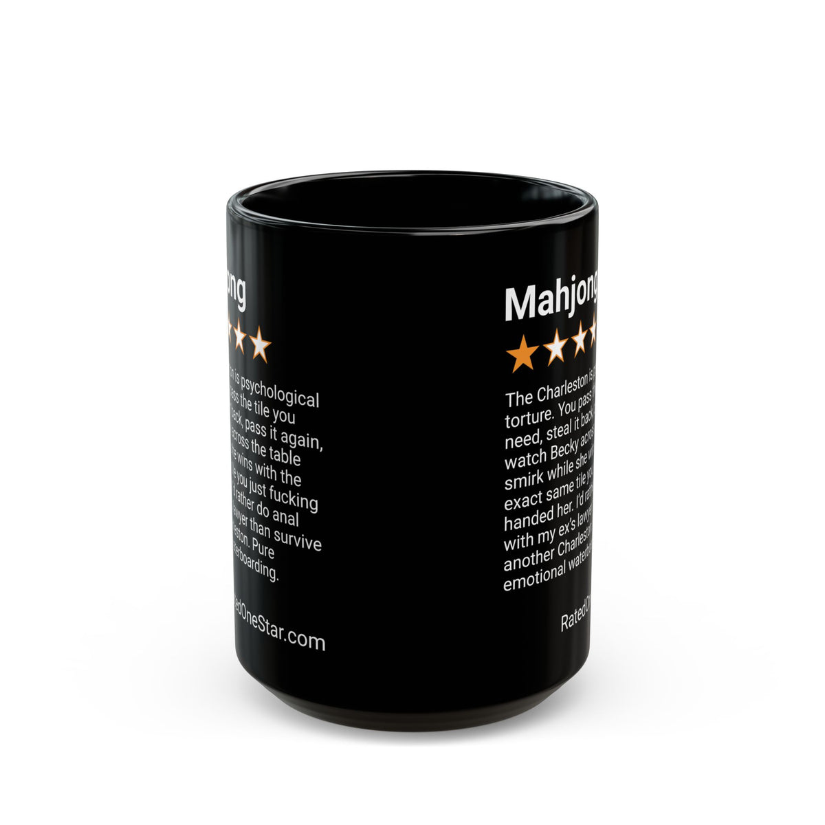 MAHJONG - CHARLESTON - BLACK MUG