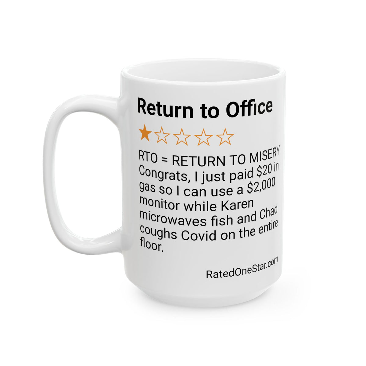 RETURN TO OFFICE - MICROWAVE FISH - WHITE MUG