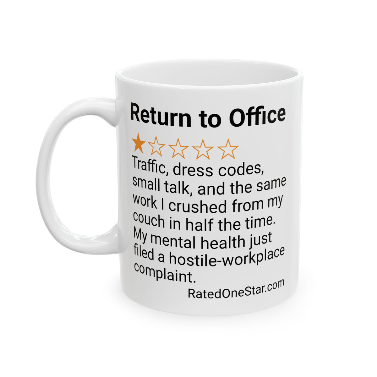 RETURN TO OFFICE - TRAFFIC - WHITE MUG