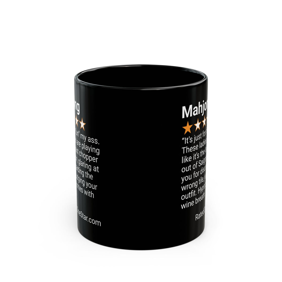 MAHJONG - JUST FOR FUN - BLACK MUG