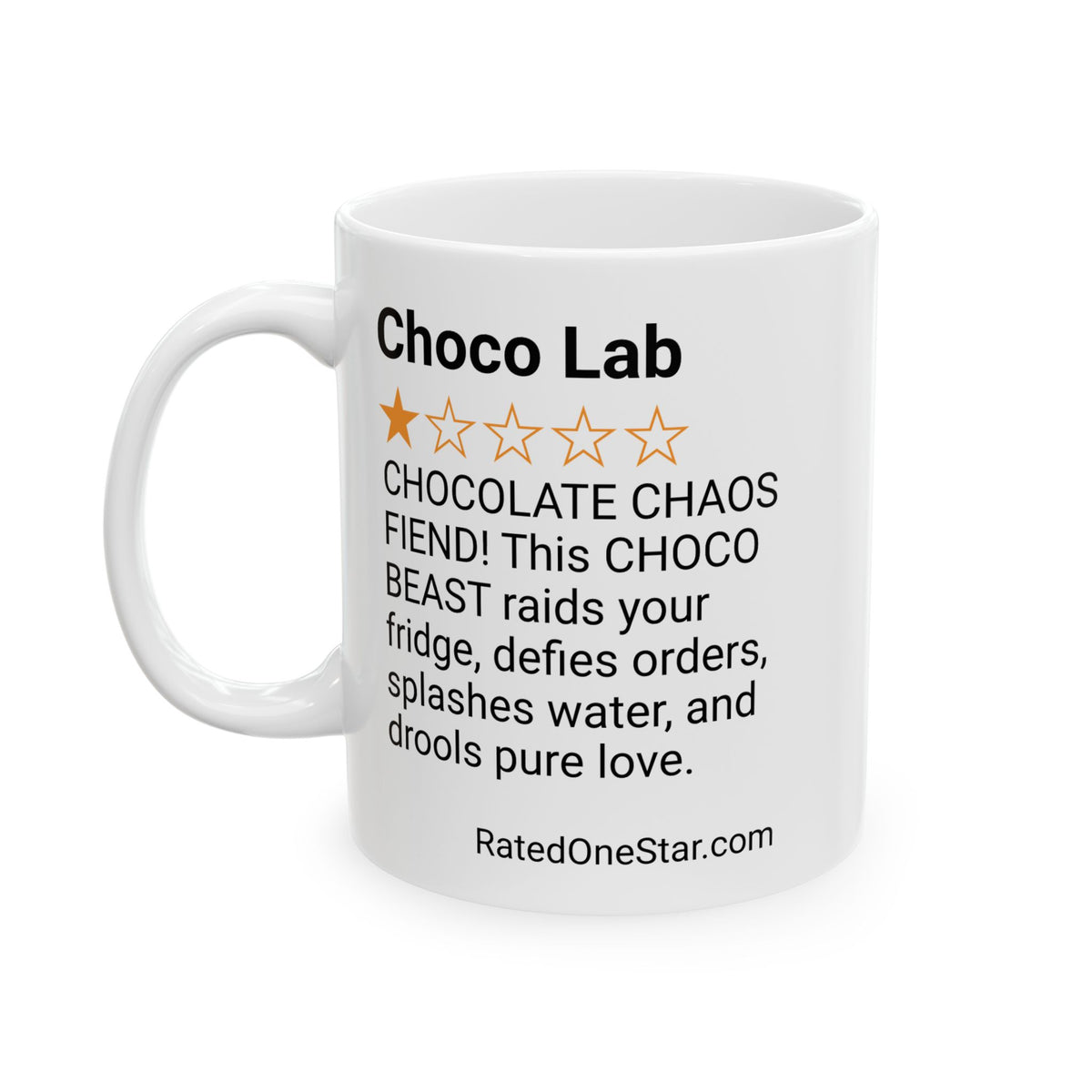DOGS - CHOCO LAB - WHITE MUG