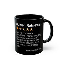 DOGS - GOLDEN  RETRIEVER- BLACK MUG
