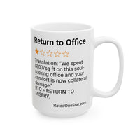 RETURN TO OFFICE - SOUL SUCKING - WHITE MUG