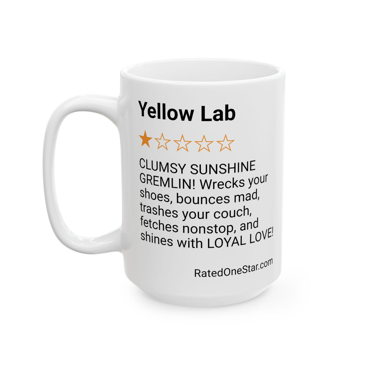 DOGS - YELLOW LAB  - WHITE MUG