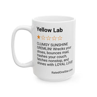 DOGS - YELLOW LAB  - WHITE MUG