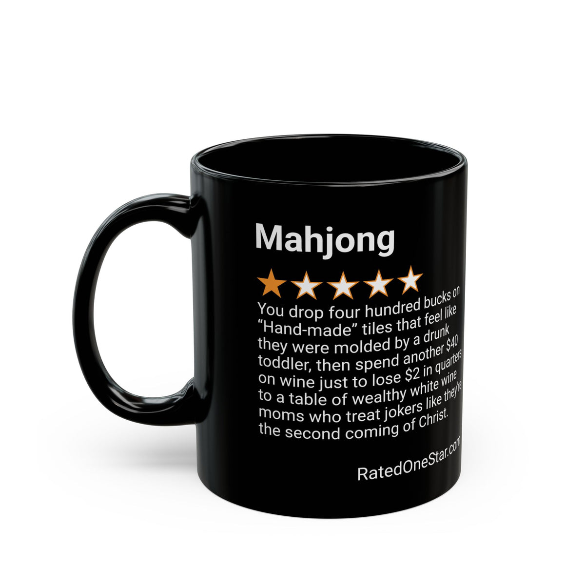 MAHJONG - PLASTIC SHIT MADE IN CHINA - BLACK MUG