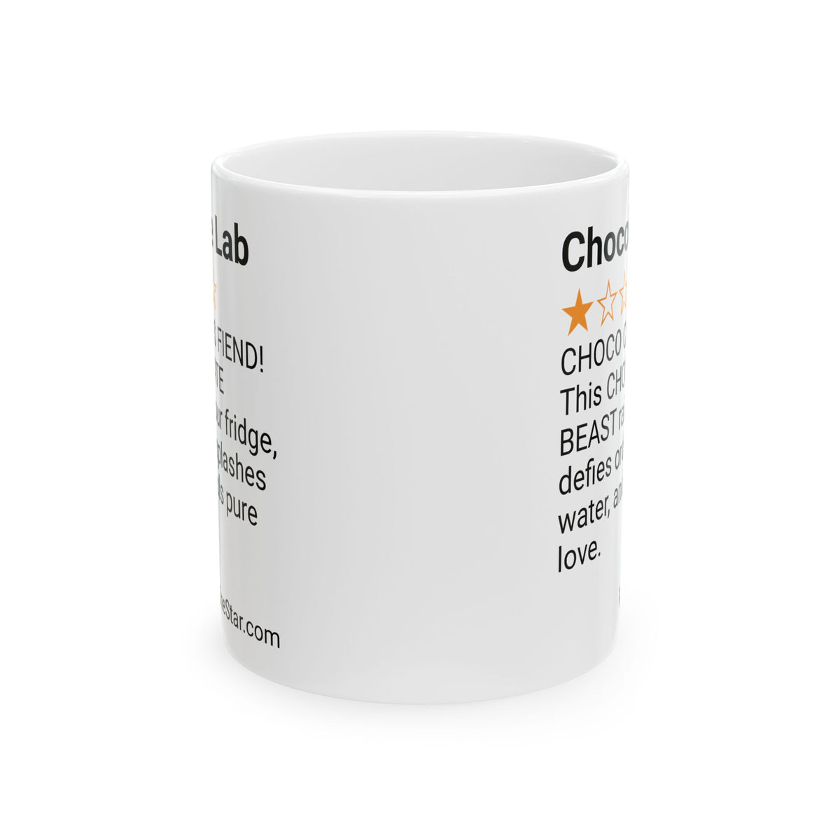 DOGS - CHOCOLATE LAB - WHITE MUG