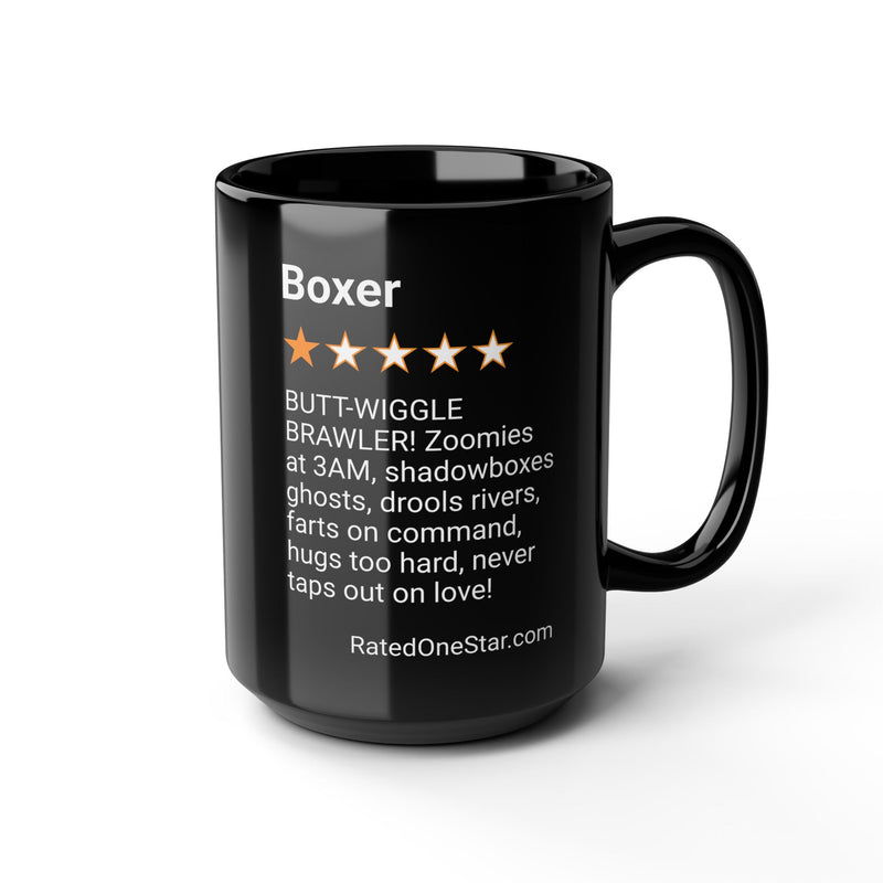 DOGS - BOXER - BLACK MUG