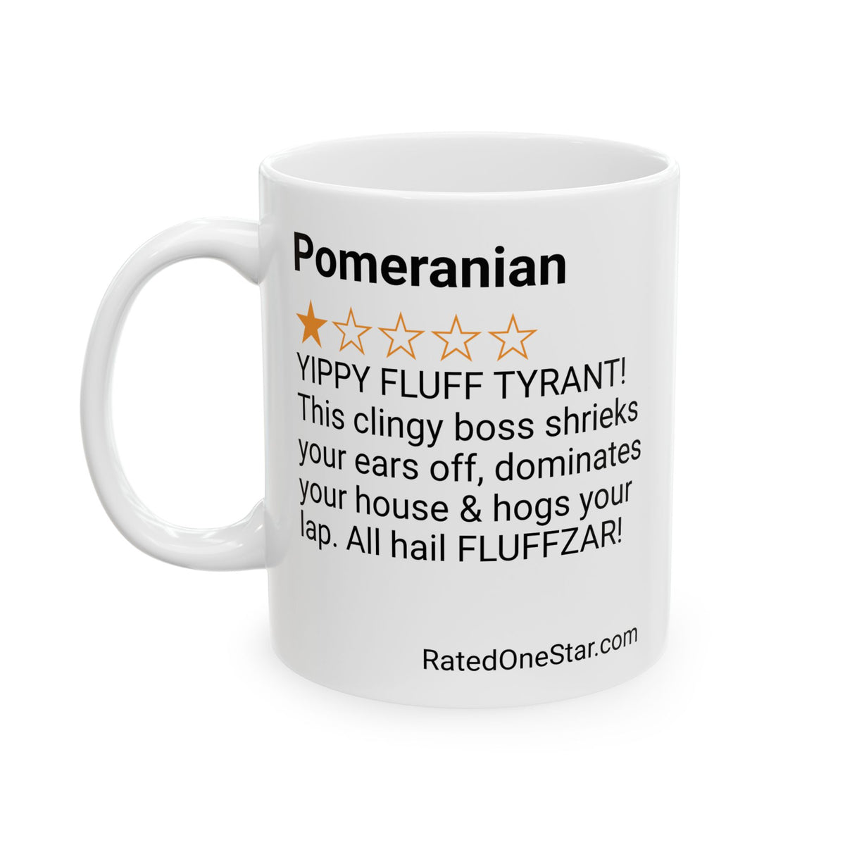 DOGS - POMERANIAN - WHITE MUG