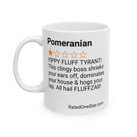 DOGS - POMERANIAN - WHITE MUG