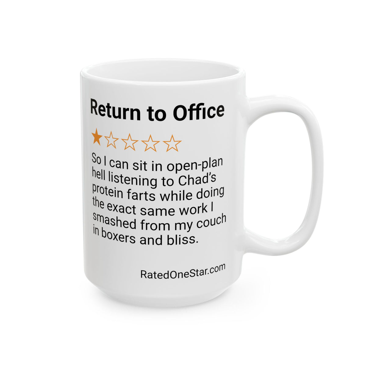 RETURN TO OFFICE - PROTEIN FARTS - WHITE MUG