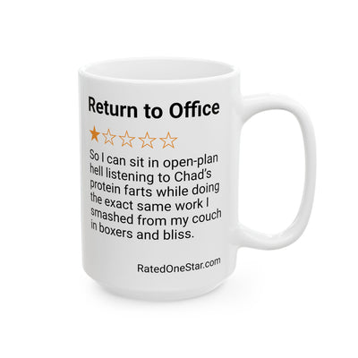 RETURN TO OFFICE - PROTEIN FARTS - WHITE MUG