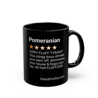 DOGS - POMERANIAN - BLACK MUG