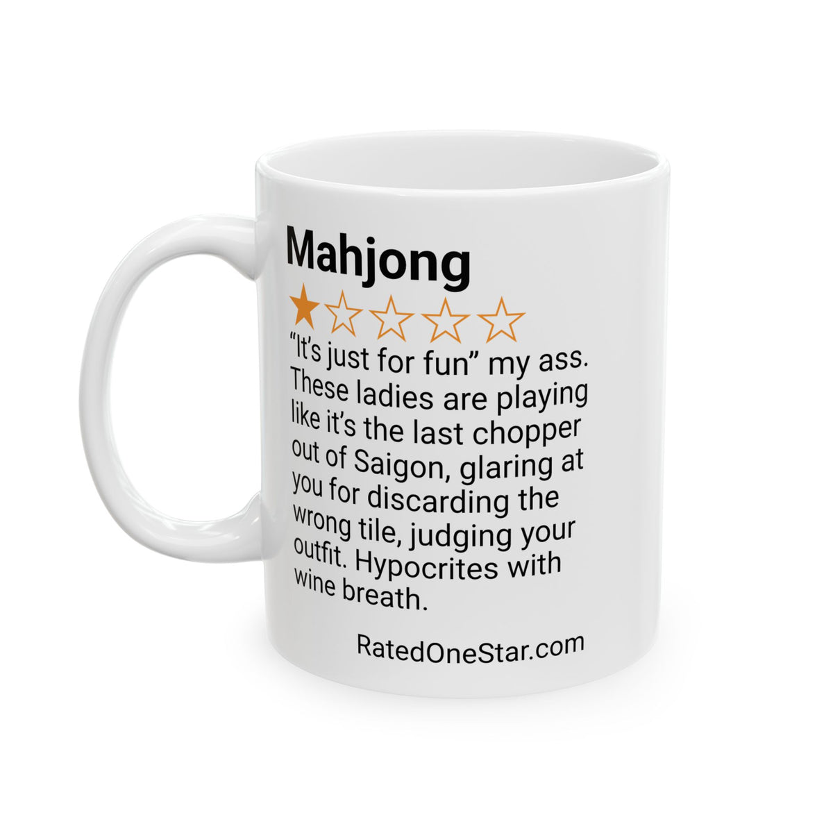 MAHJONG - JUST FOR FUN - WHITE MUG