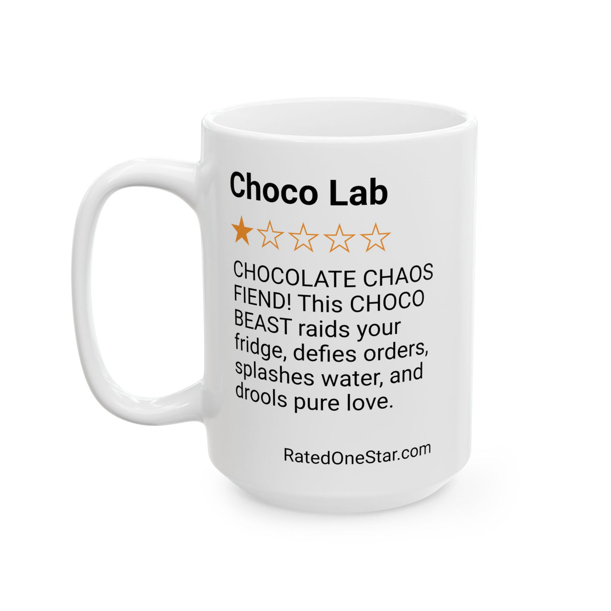 DOGS - CHOCO LAB - WHITE MUG