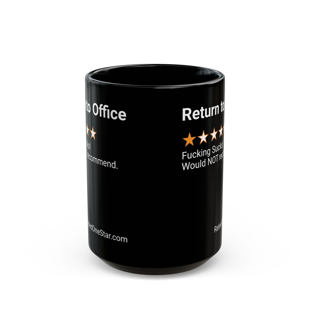 RETURN TO OFFICE - BLACK MUG