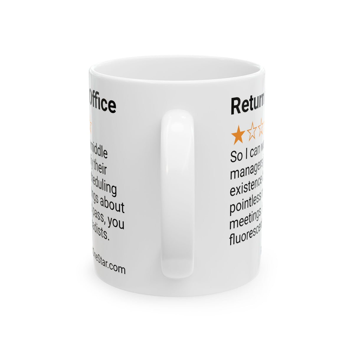 RETURN TO OFFICE - MIDDLE MANAGER - WHITE MUG