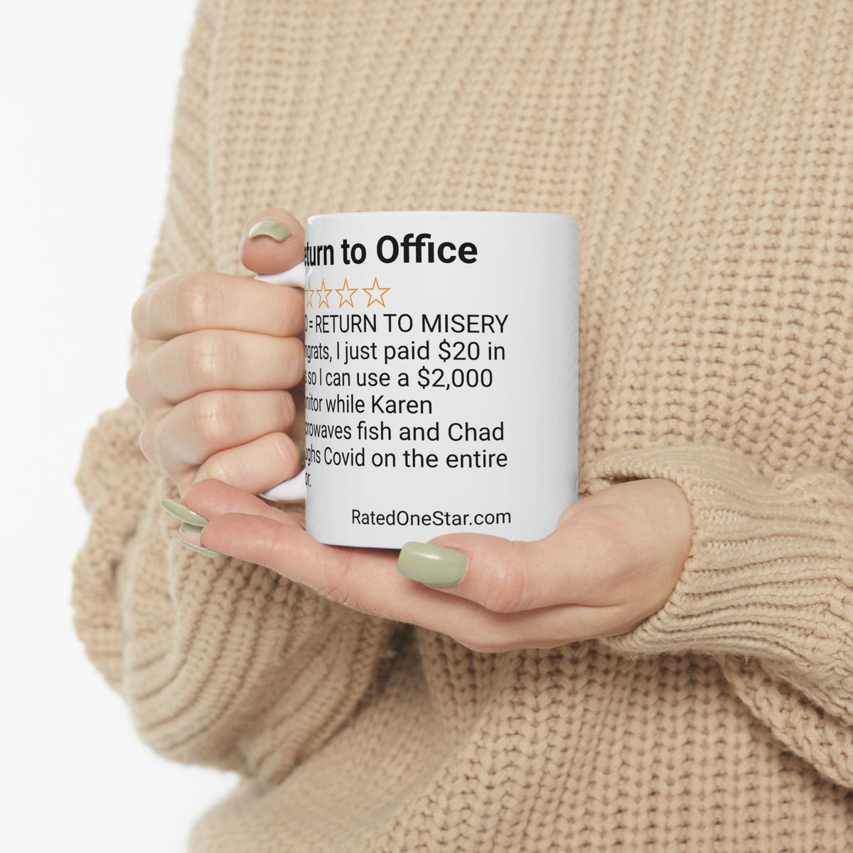 RETURN TO OFFICE - MICROWAVE FISH - WHITE MUG