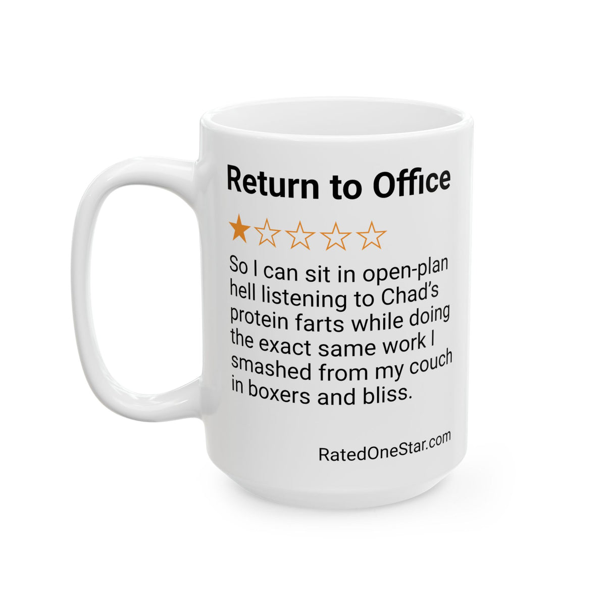RETURN TO OFFICE - PROTEIN FARTS - WHITE MUG