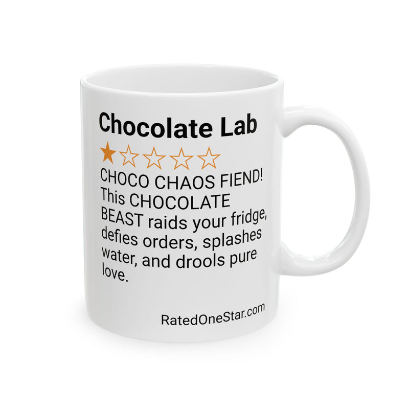 DOGS - CHOCOLATE LAB - WHITE MUG