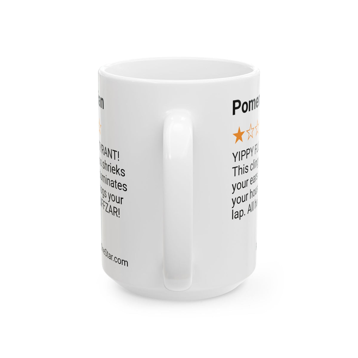 DOGS - POMERANIAN - WHITE MUG