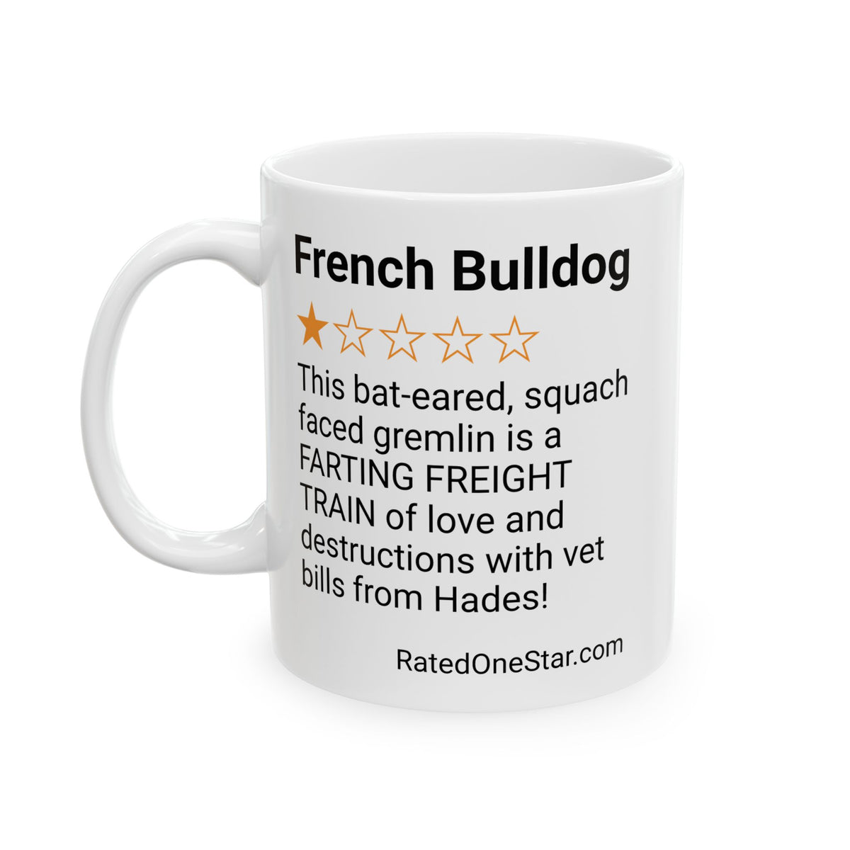 DOGS - FRENCH BULLDOG  - WHITE MUG