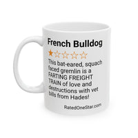 DOGS - FRENCH BULLDOG  - WHITE MUG