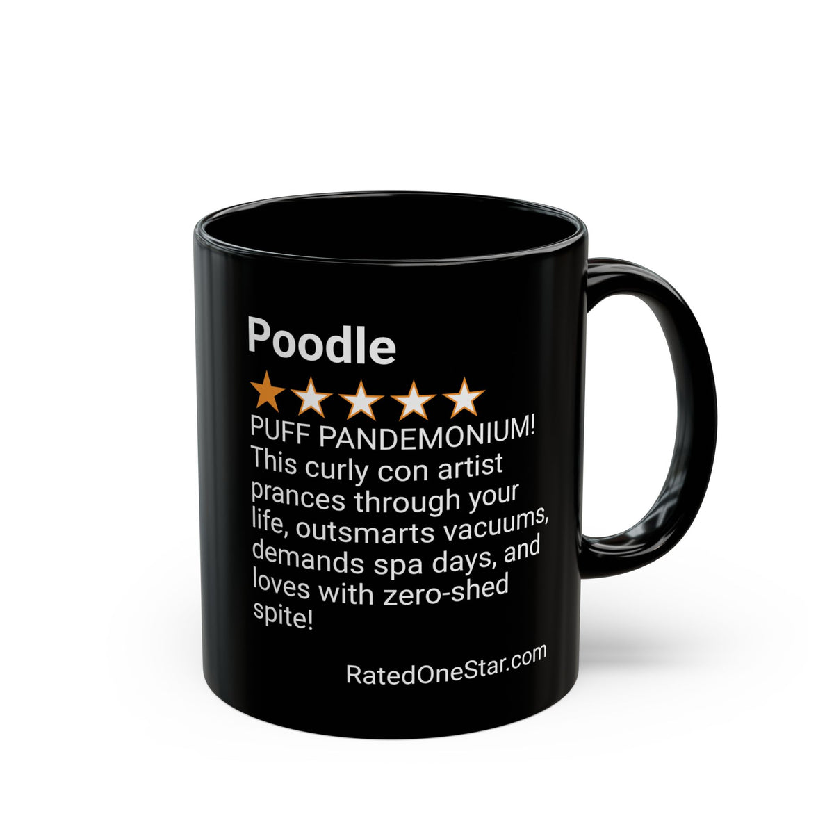 DOGS - POODLE - BLACK MUG