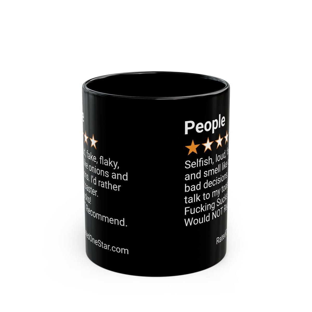 PEOPLE - SELFISH - BLACK MUG