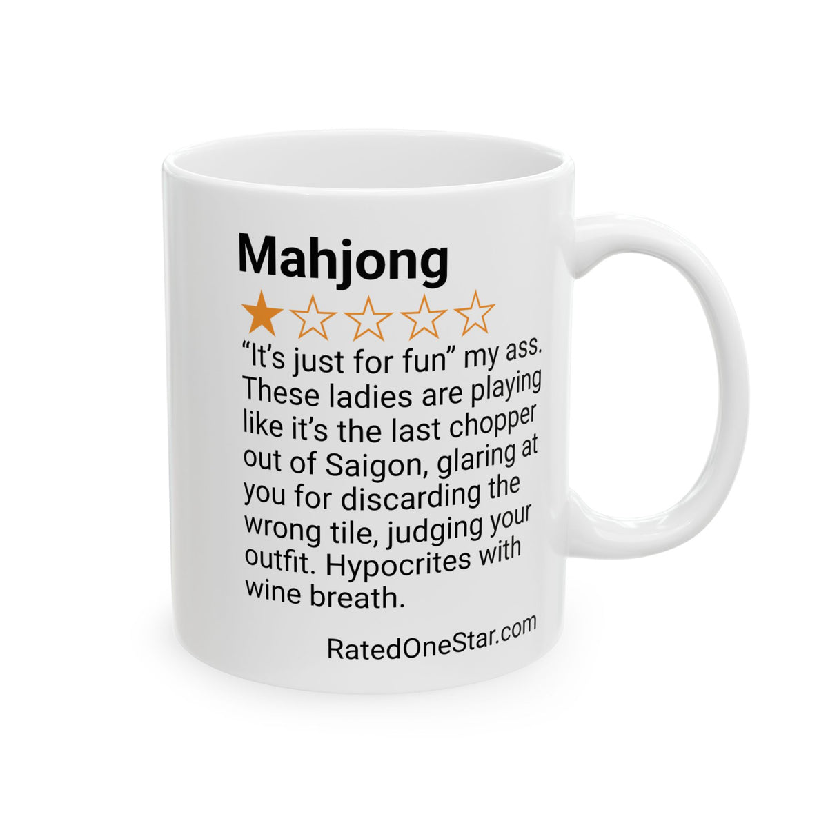 MAHJONG - JUST FOR FUN - WHITE MUG