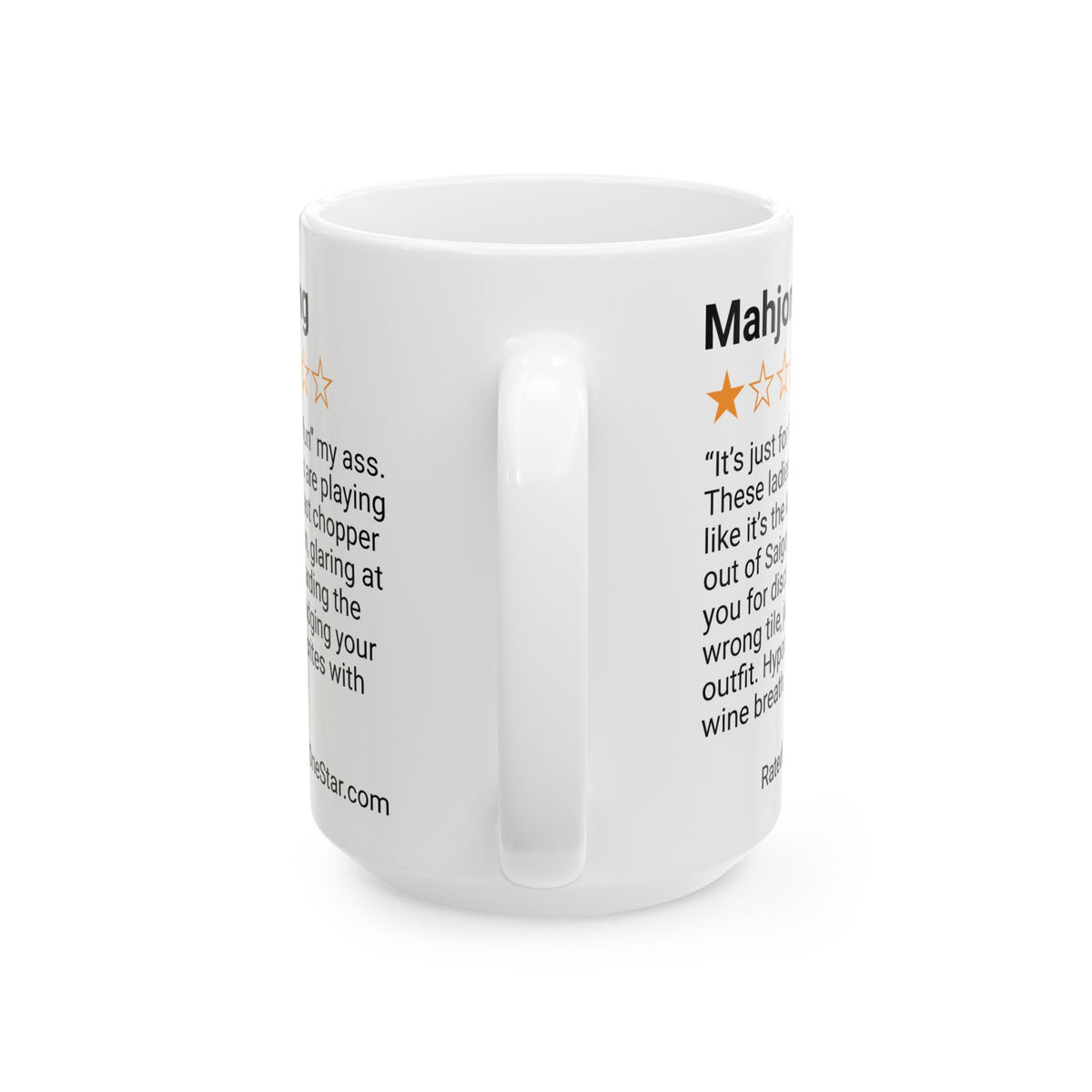 MAHJONG - JUST FOR FUN - WHITE MUG