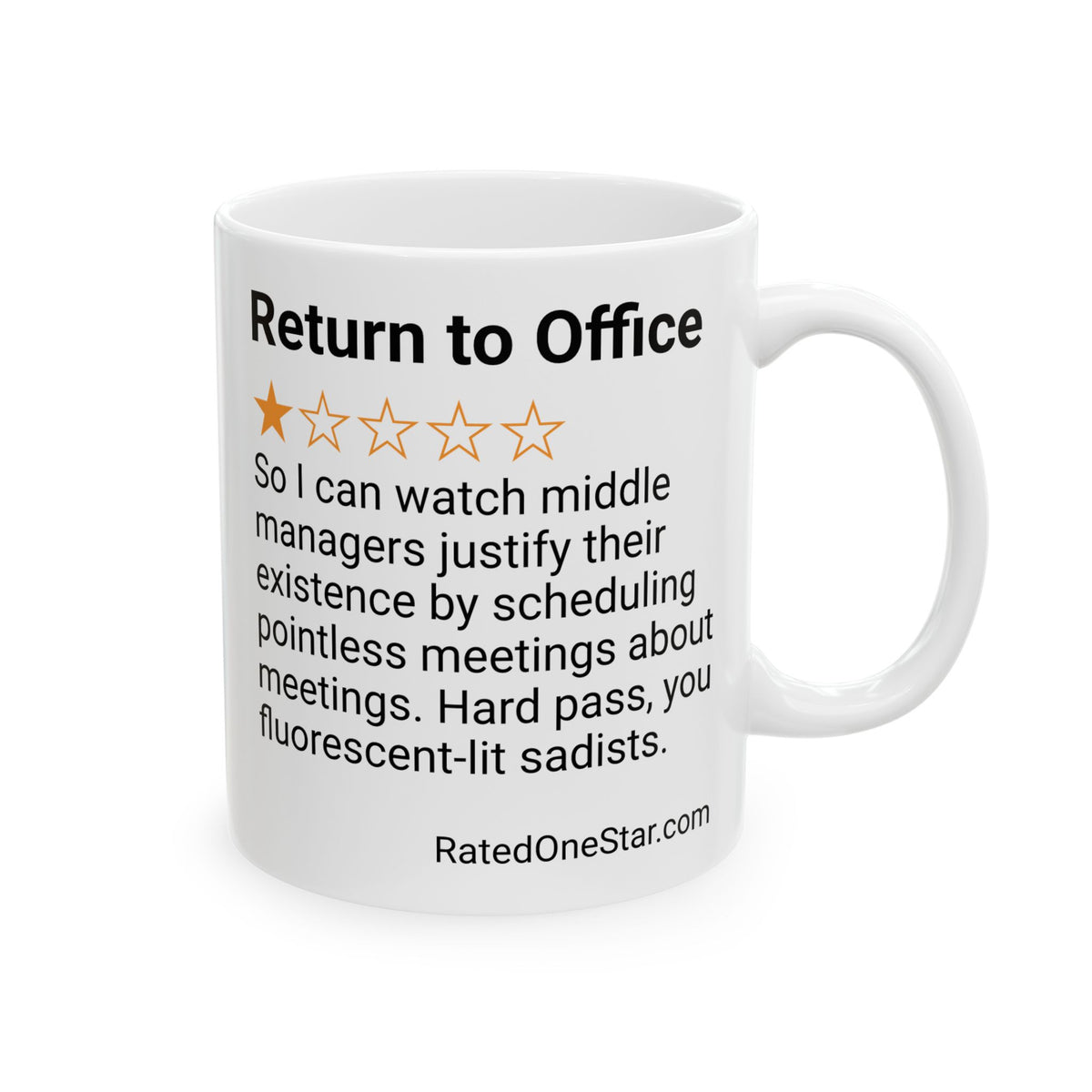 RETURN TO OFFICE - MIDDLE MANAGER - WHITE MUG