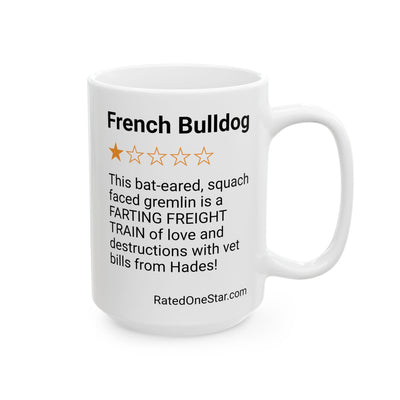 DOGS - FRENCH BULLDOG  - WHITE MUG