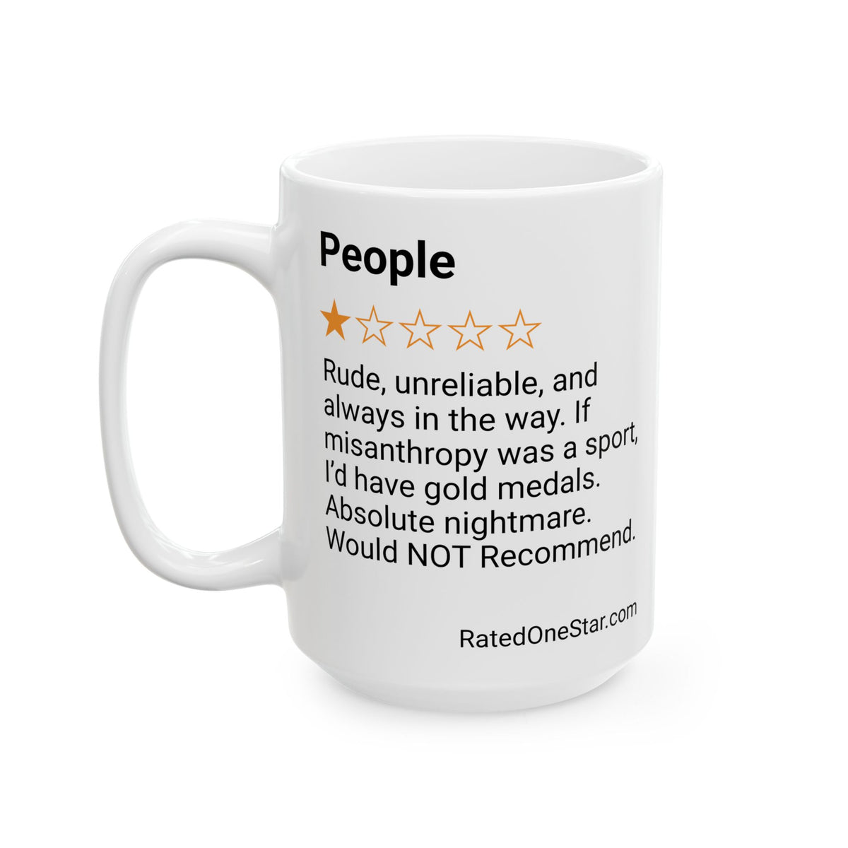PEOPLE - RUDE - WHITE MUG