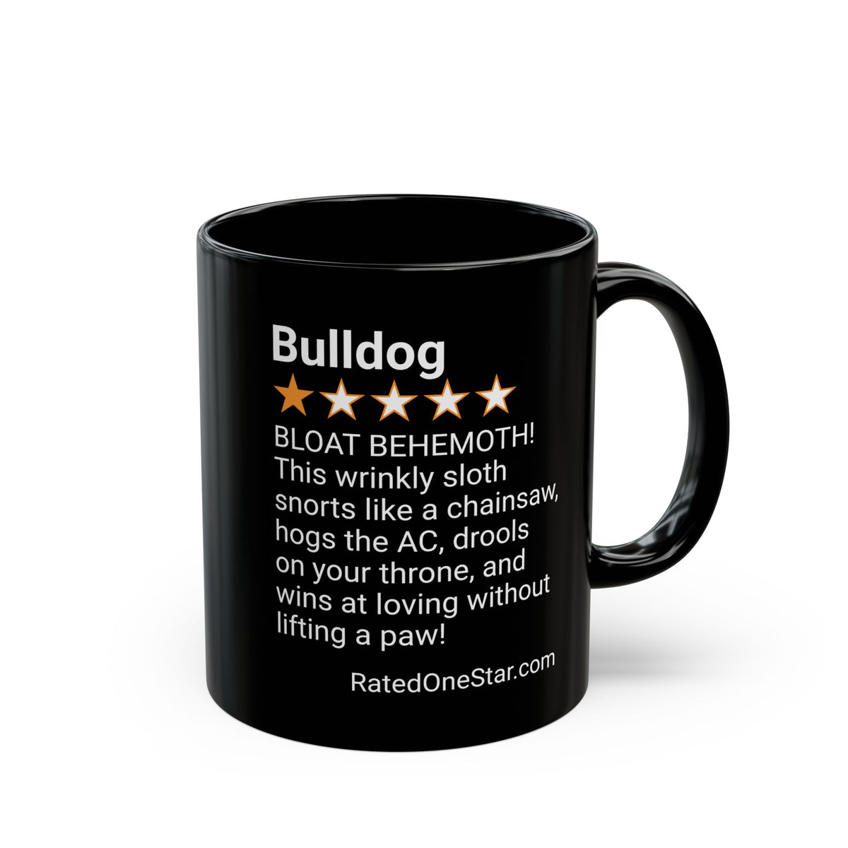 DOGS - BULLDOG - BLACK MUG