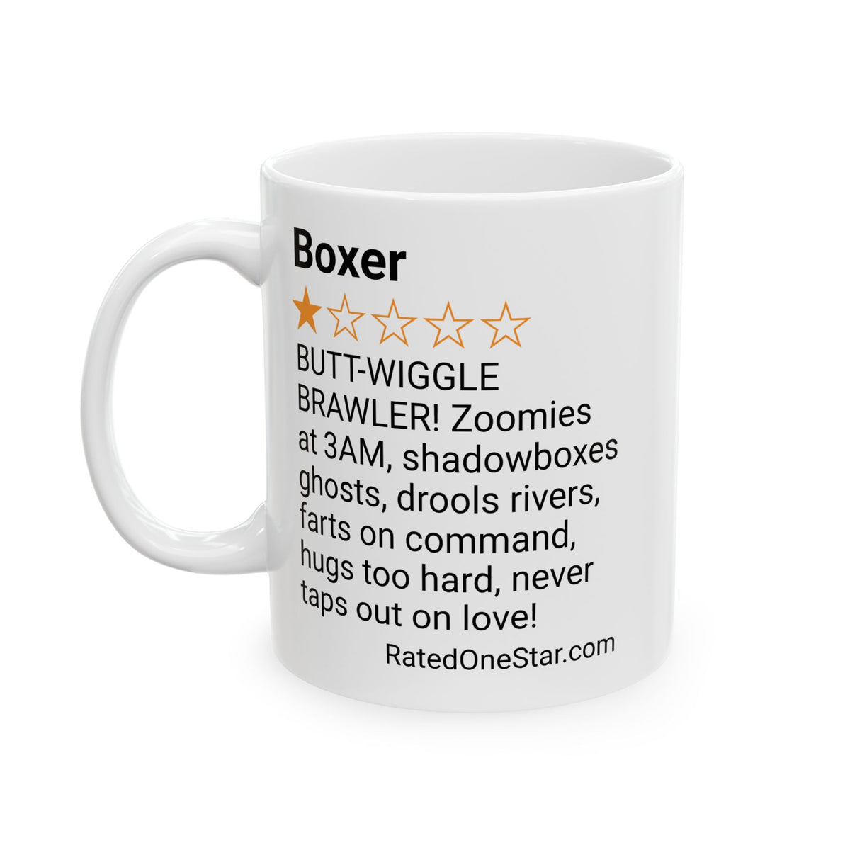 DOGS - BOXER - WHITE MUG