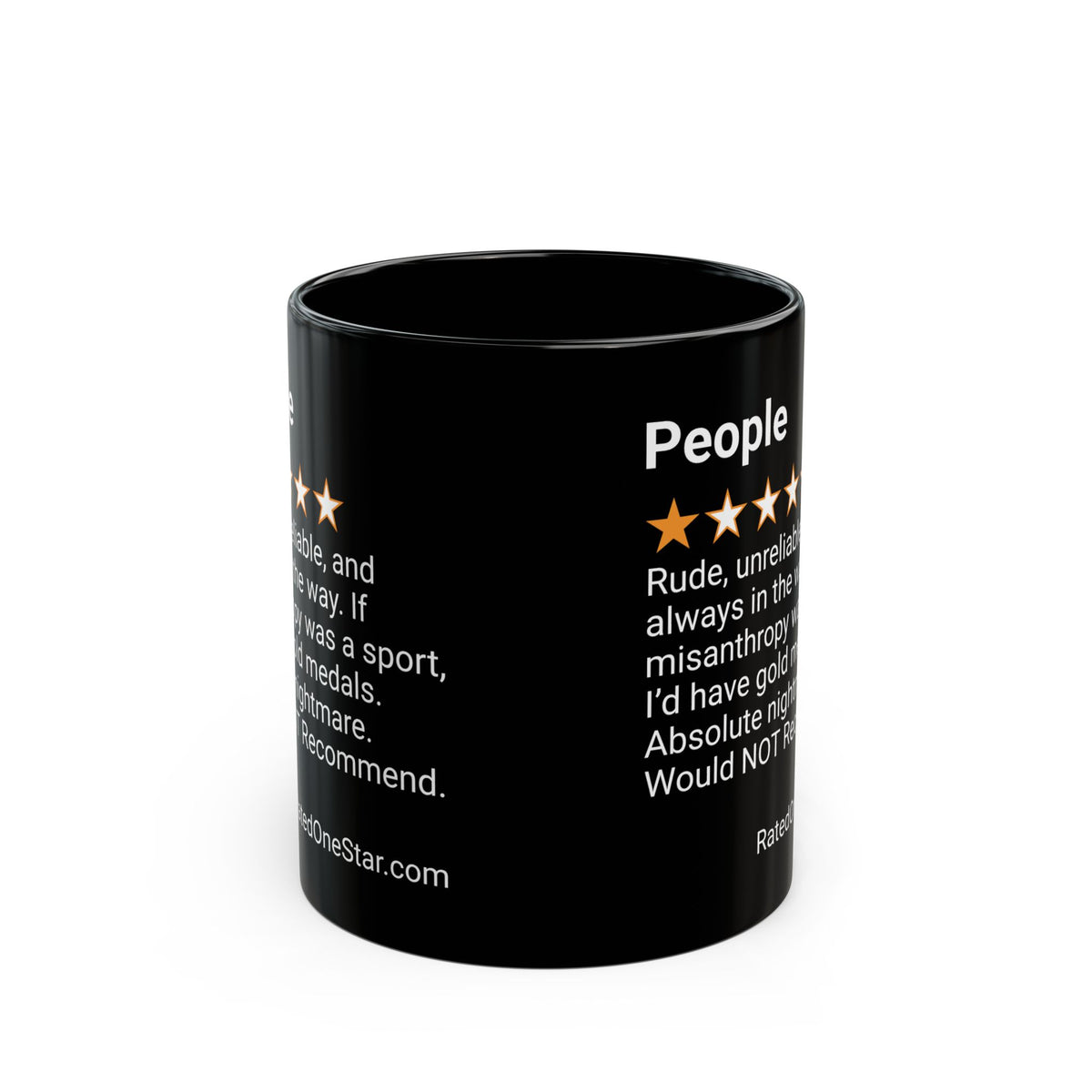 PEOPLE - RUDE - BLACK MUG