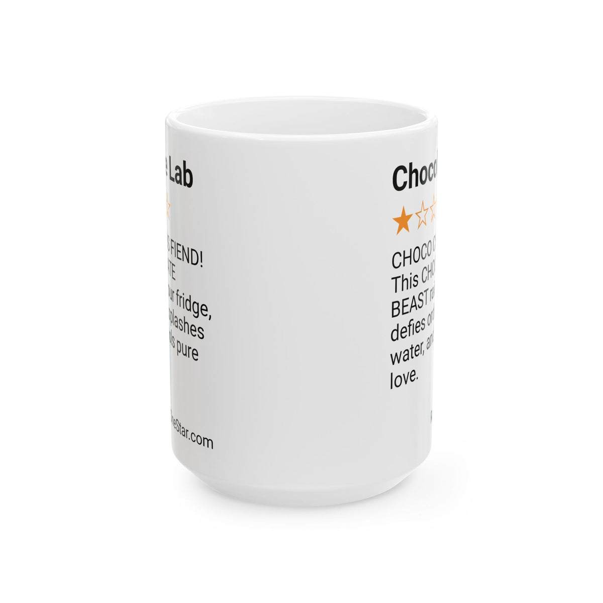DOGS - CHOCOLATE LAB - WHITE MUG