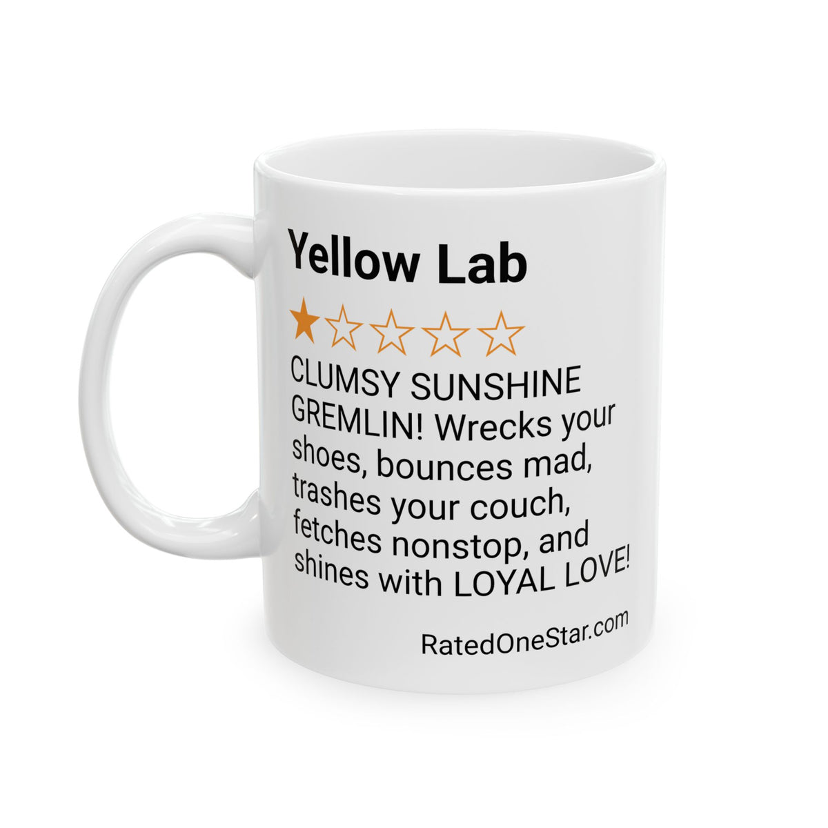 DOGS - YELLOW LAB  - WHITE MUG