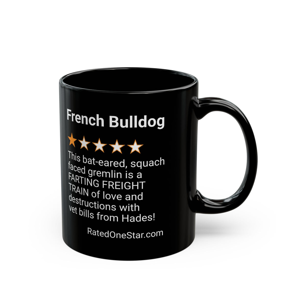 DOGS - FRENCH BULLDOG - BLACK MUG