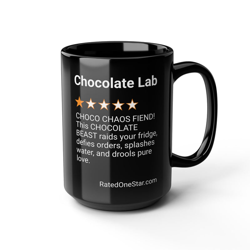 DOGS - CHOCOLATE LAB - BLACK MUG