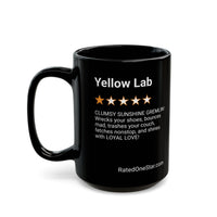 DOGS - YELLOW LAB - BLACK MUG